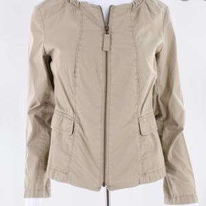 Ann Taylor LOFT tan khaki lightweight jacket